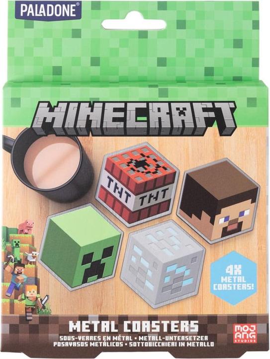Actual product image NoName Minecraft Metal Coasters (4 x)