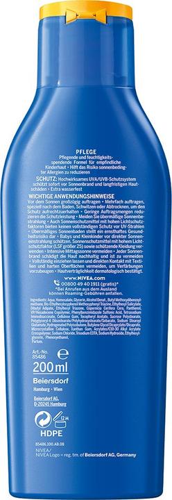 Immagine prodotto NIVEA Protezione e cura dei bambini (Latte solare, SPF 50+, 200 ml)