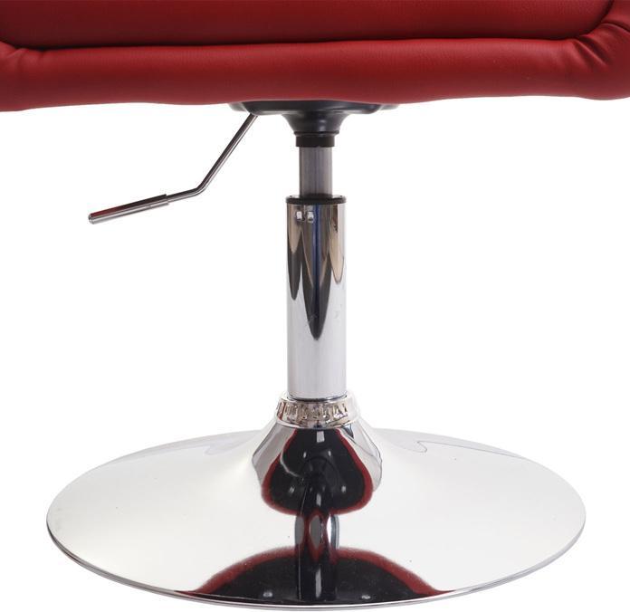 Produktbild Swisshandel24 Esszimmerstuhl, Drehstuhl Loungesessel, höhenverstellbar Kunstleder rot