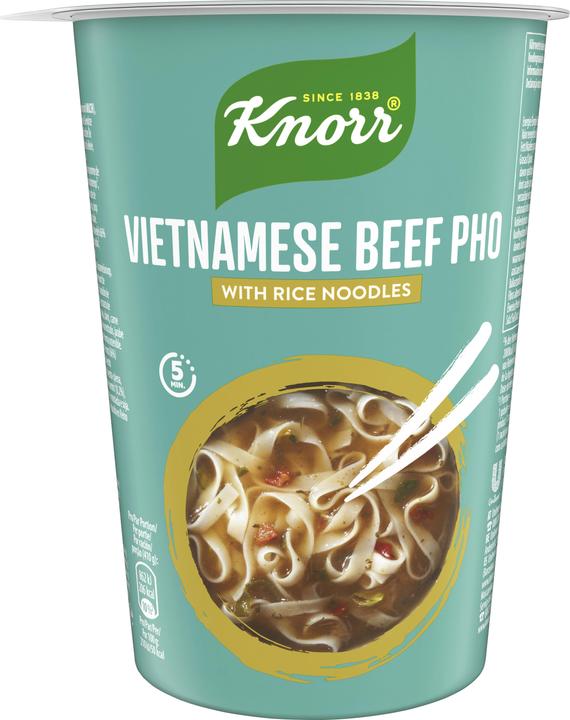 Produktbild Knorr Vietnamese Beef Pho with Rice Noodles Becher, Asiatisch Vietnamesisch Instant Reis Nudeln Snack (60 g)