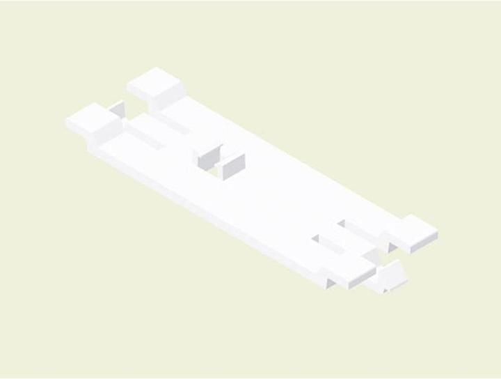 Produktbild Kopos Abstandhalter für EKE 60x60 HD weiss (Kabelkanal)