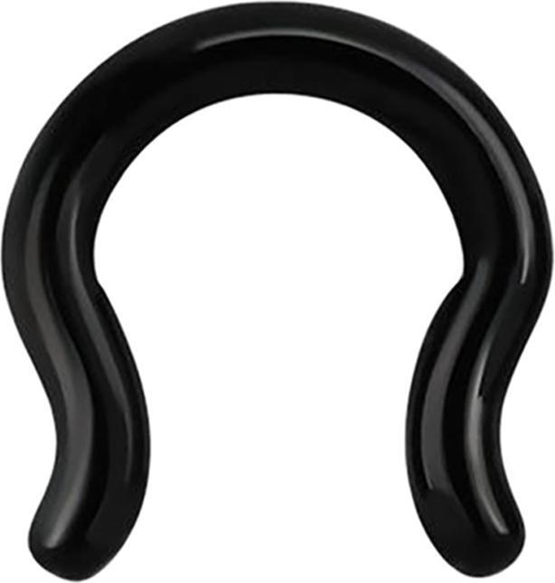 Star Piercing Septum Ring schwarz (ohne Messing, Chirurgenstahl 316L)
