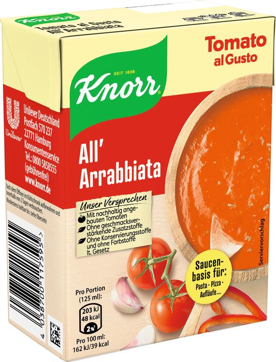 Produktbild Knorr Tomato al Gusto All' Arrabbiata (370 g)