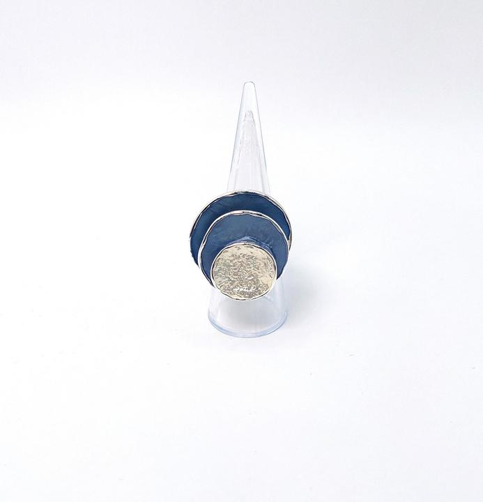 Image du produit Signé Signè Ring Bague femme élastique argenté rhodié One Size Tons bleus No.21 (18, 19, 20, 21)