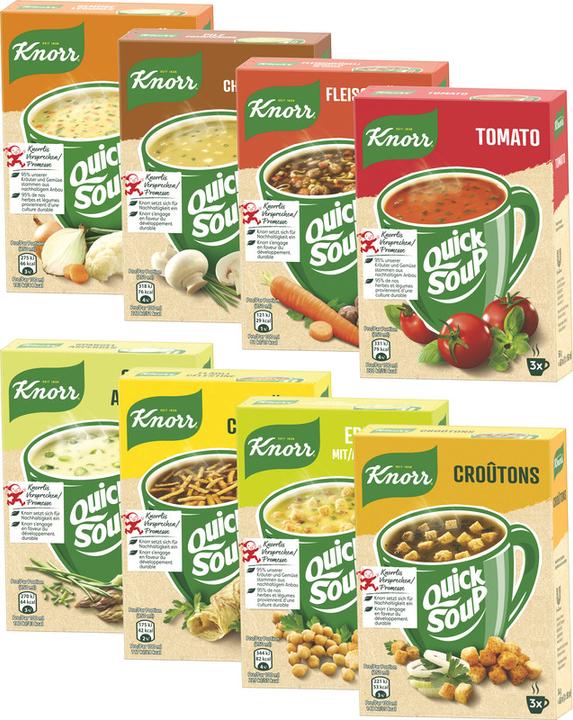 Image du produit Knorr Quick Soup Champignon, soupe de champignons & herbes, soupe fine & crémeuse, vite préparée