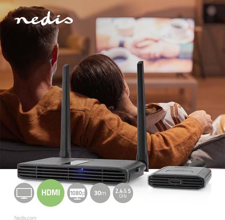 Produktbild Nedis Wireless HDMI ™ Übertrager | WLAN | 2400-5000 MHz | 30.0 m (Sichtlinie) | Maximale Auflösung: (30 m, HDCP)
