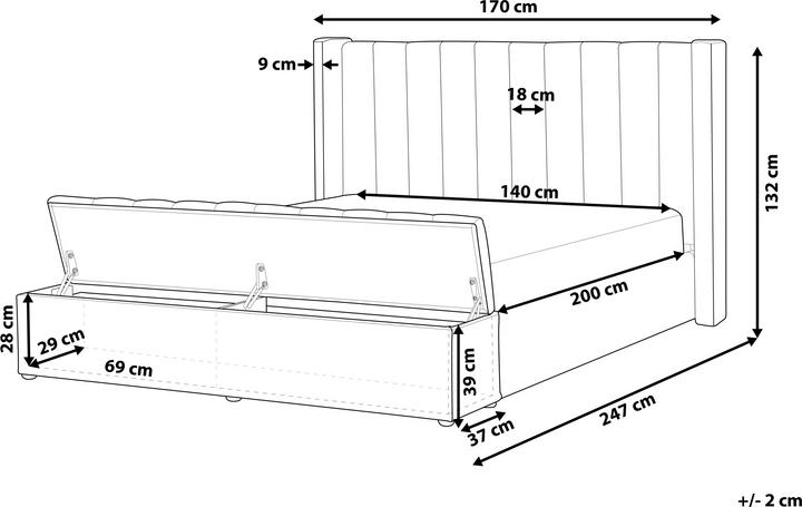 Actual product image Beliani Noyers (140 x 200)