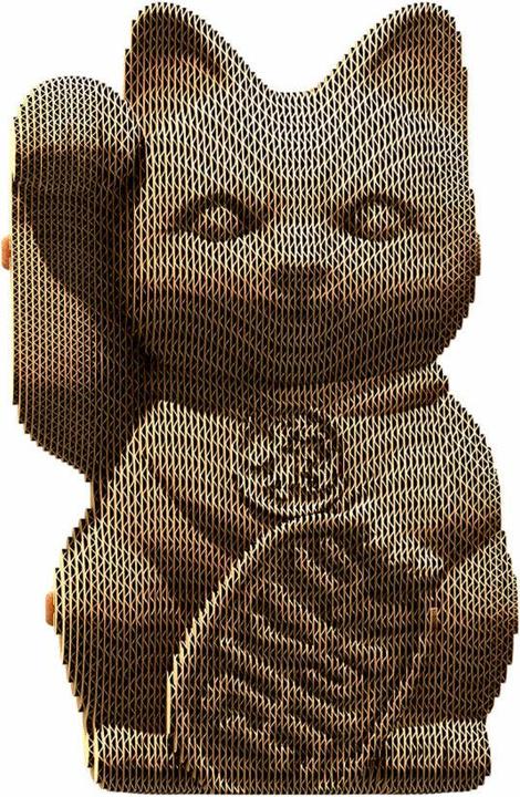 Actual product image Cartonic Lucky Cat - 3D cardboard model