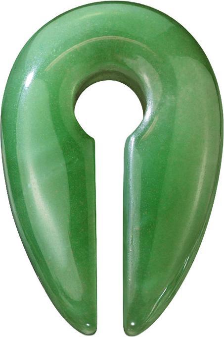 Star Piercing Ohrgewicht Schlüsselloch aus Jade Stein (ohne Messing, Mineralisch)
