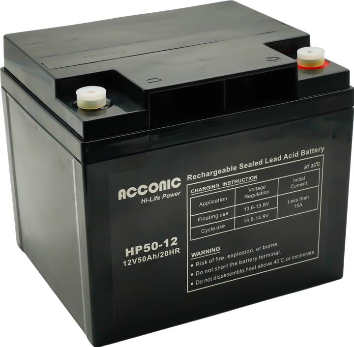 Acconic HP50-12 Hi-Life Power AGM 12V 50Ah Bleiakku (12 V, 50 Ah)