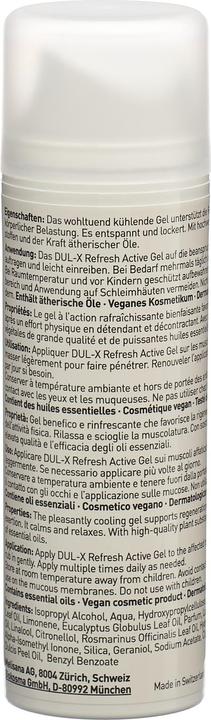 Nährwerte und Zutaten Dul-X Refresh Active Gel (1 x, 510 ml, 215 g)