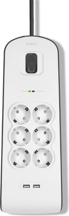 Produktbild Belkin SURGE PLUS 2.4 A (6 x, CEE 7/3, USB-A, 2 m)