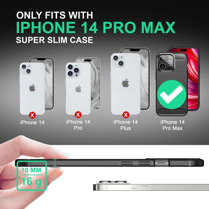 Immagine prodotto Nalia Copertura in silicone carbon look (Apple iPhone 14 Pro Max)