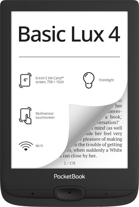 Actual product image PocketBook Basic Lux 4 (6", 8 GB, Black)
