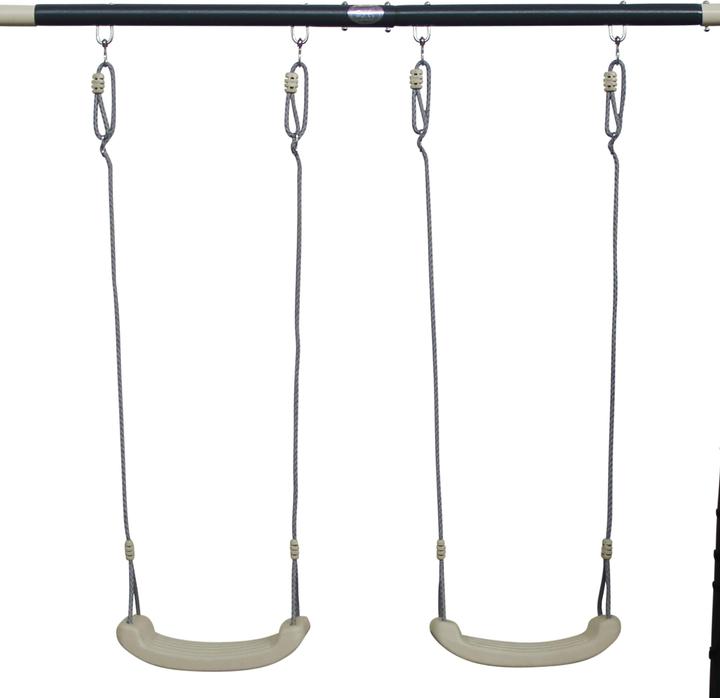 Immagine prodotto Axi Parco giochi in metallo con doppia altalena e struttura per arrampicarsi Antracite/Crema