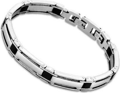 Lotus HERREN-ARMBAND IM LOTUS-STIL AUS SCHWARZEM LS1575-2/1-STAHL, HERREN (21.50 cm, Edelstahl)