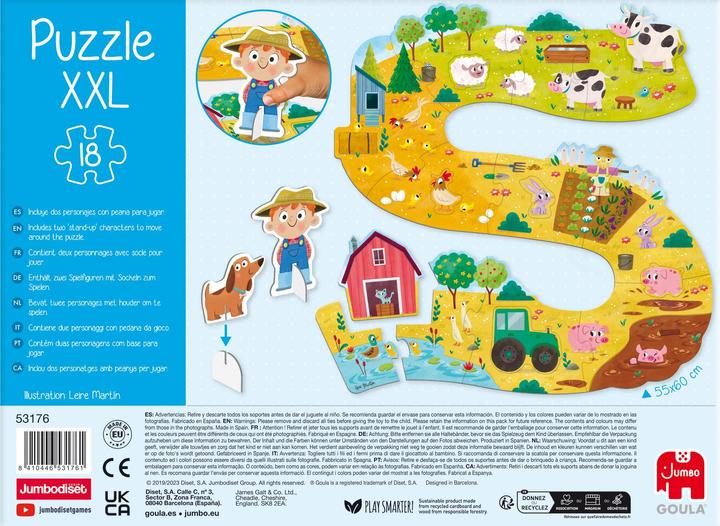 Image du produit Jumbo Goula 53176 - Puzzle XXL, ferme, 18 pièces (18 pièces)
