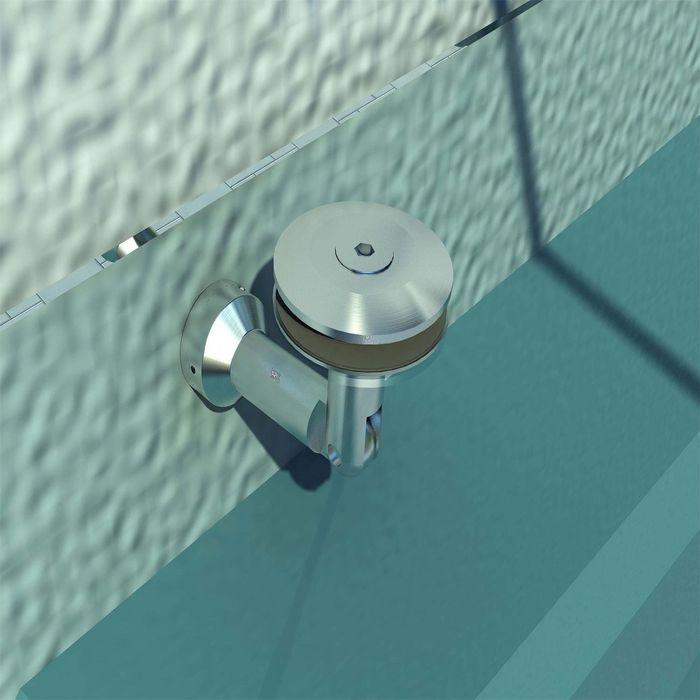 Image du produit Swisshandel24 Auvent de porte en verre trempé (ESG) acier inoxydable verre clair 3 tailles (200x90cm) (L)