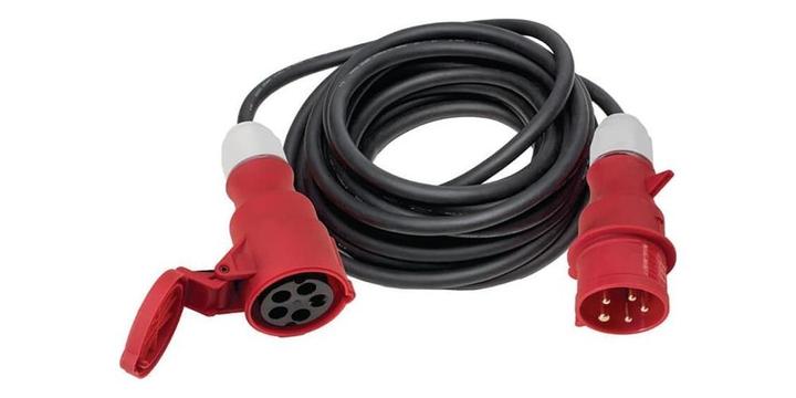 Productafbeelding Weingartner CEE verlenging met fase omkeerstekker 16A 400V 10m H07RN-F 5x2,5mm² zwart IP44 (10 m, CEE)