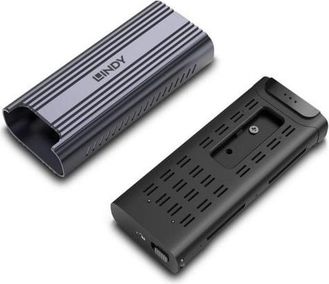 Actual product image Lindy USB4 NVMe M.2 SSD enclosure (M.2)