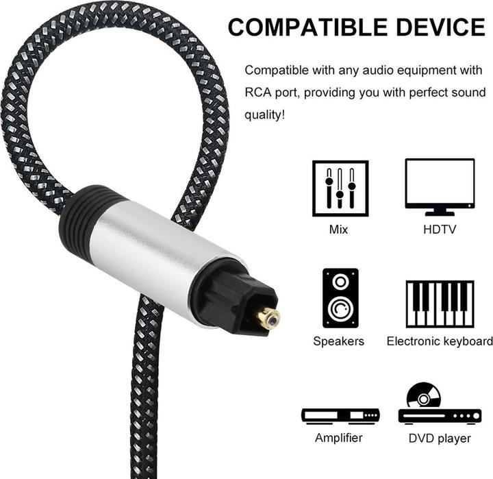 Produktbild Cadorabo Digitales Audio Kabel (0.02 m, TOSLINK)