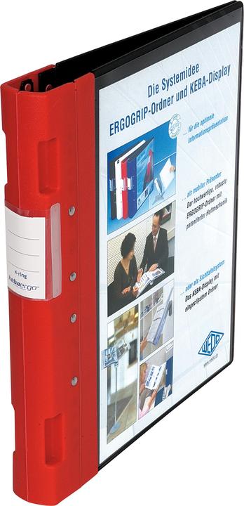 Actual product image Wedo ERGOGRIP presentation folder, 38 mm, red front cover & back cover: red, DIN A4, filling height... (A4, 38 mm, 1 Piece)