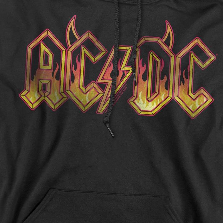 Immagine prodotto AC/DC Felpa con Cappuccio Logo Fuoco Uomo (XL)