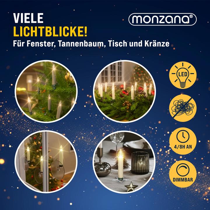 Produktbild Monzana Weihnachtsbaumkerzen (30 x)