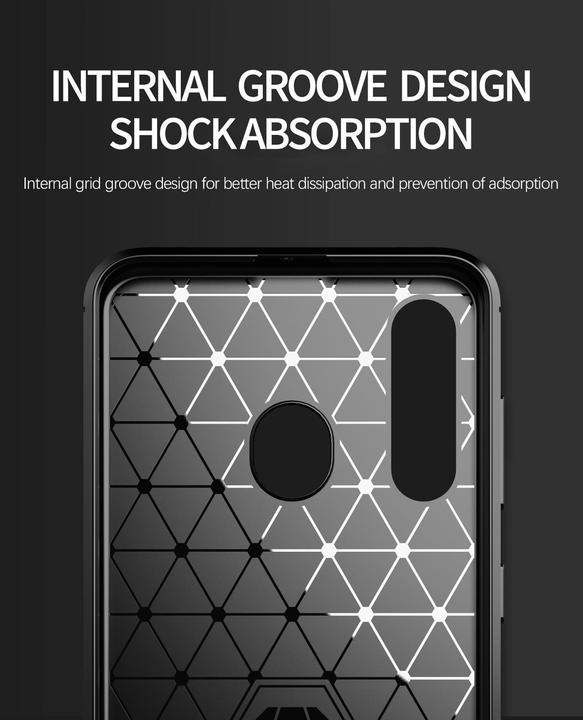 Produktbild Cadorabo TPU Ultra Slim carbon edelstahl Kombi Cover (Samsung Galaxy A20s)