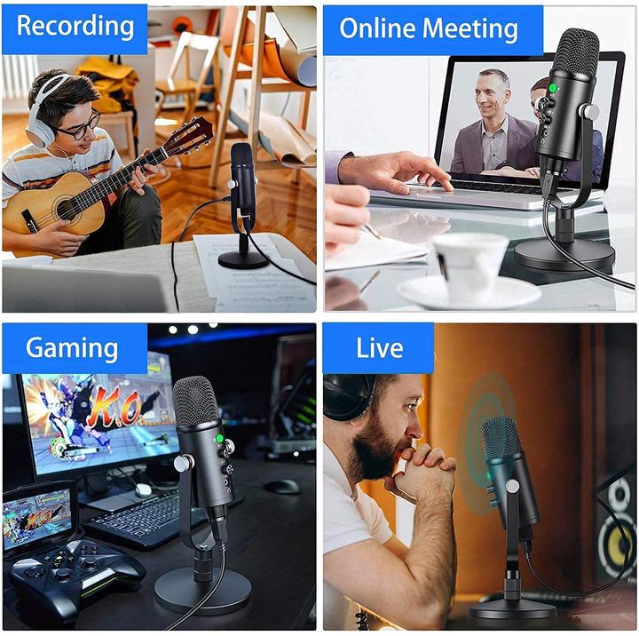 Immagine prodotto Aveek Microfono USB per PC con supporto