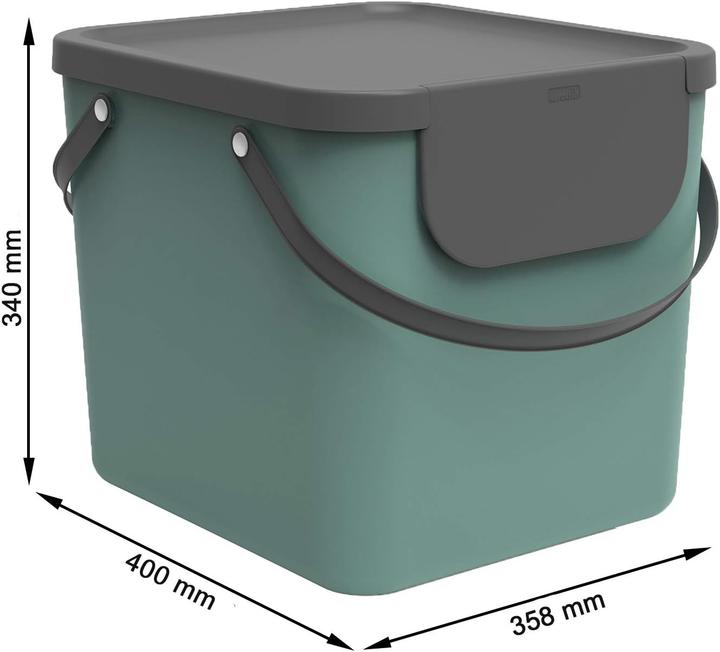 Image du produit Rotho Seau de recyclage Albula 40 l, vert foncé (40 l)