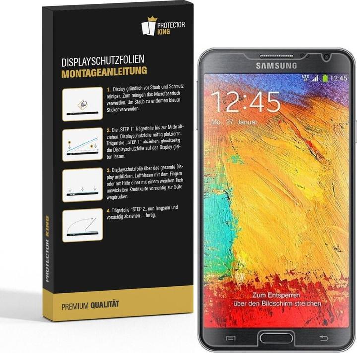 Produktbild Protectorking 3x Displayschutzfolie matt Anti-Reflex entspiegelt (3 Stück, Samsung Galaxy Note 3)