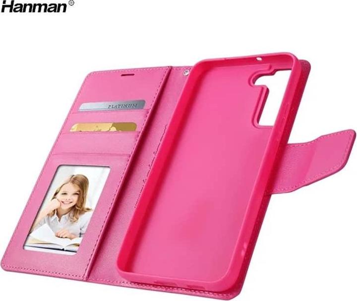 Actual product image Hanman Samsung Galaxy A42 5G - Mill Flip Case mit 3 Kartenfächern, pink (Samsung Galaxy A42 5G)