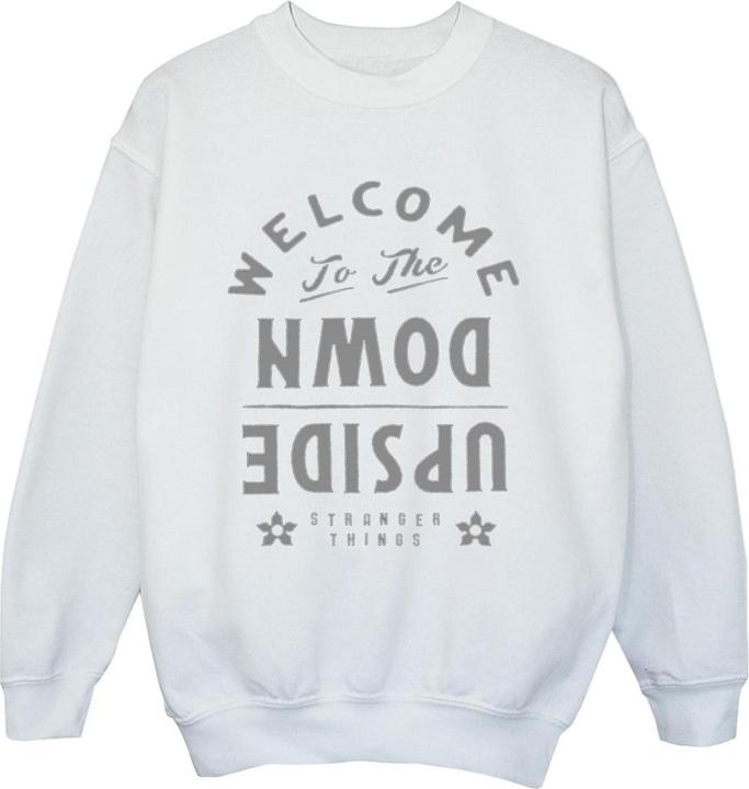 Netflix Stranger Things Welcome To Upside Down Sweatshirt Jungen (140, 146)