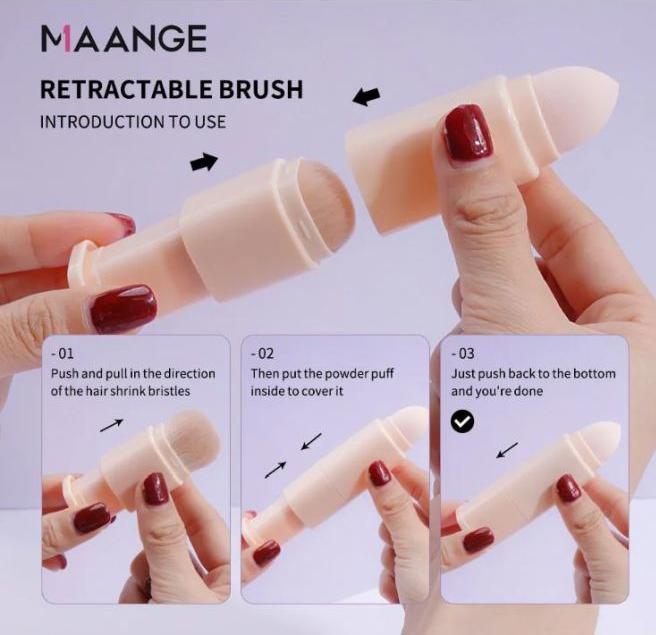 Actual product image Maange Mini Make-Up Travel Brushes (8-piece set) (Set)