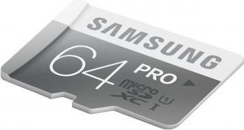 Actual product image Samsung Pro microSDXC with adapter (64 GB, microSDXC, U1, UHS-I)