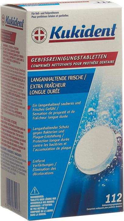 Produktbild Kukident Reinigungstabs extra frisch