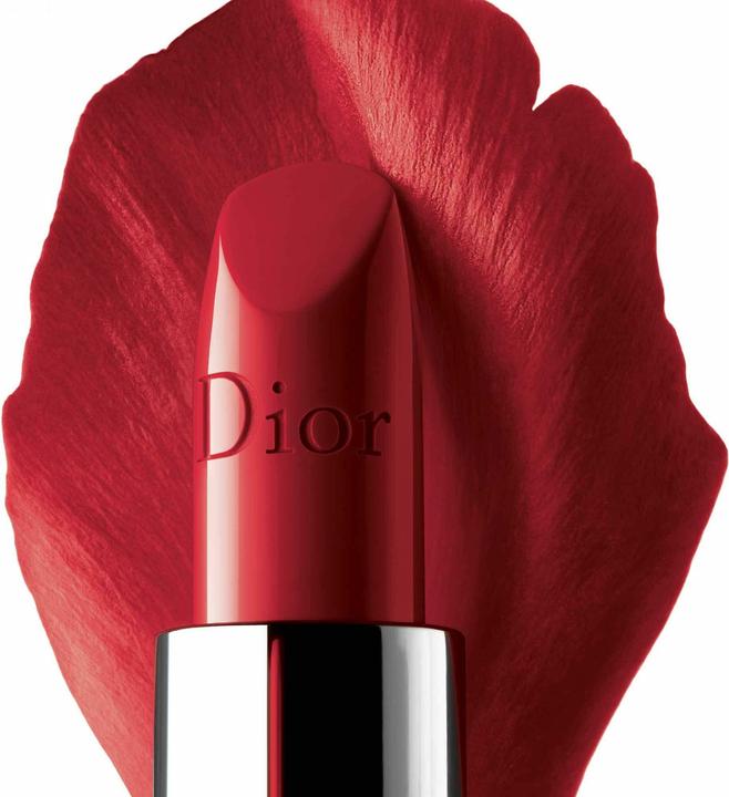 Actual product image Dior Rouge Satin No 743 (743 Rouge Zinnia)
