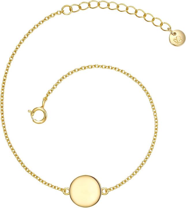 Immagine prodotto Glanzstücke München Cerchio da donna in argento sterling e oro giallo - 31394 (17 cm, Argento)