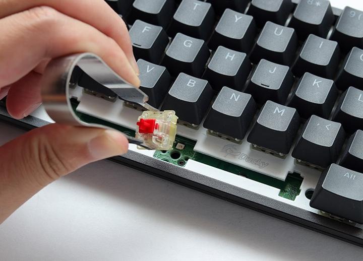Actual product image Ducky One 3 Yellow TKL Gaming Keyboard, RGB LED - MX-Red (US) (US, Cable)
