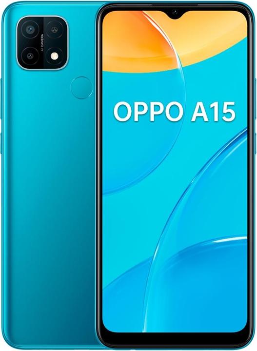 Actual product image OPPO A15 (32 GB, Mystery Blue, 6.52", Dual SIM, 13 Mpx, 4G)