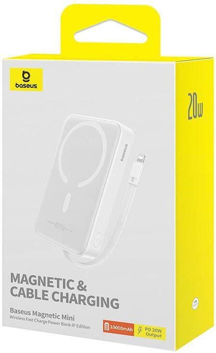Productafbeelding Baseus Powerbank Magnetic Mini 10000mAh 20W MagSafe (wit) (10000 mAh, 20 W, 20 Wh)