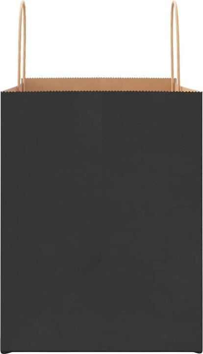 Produktbild VidaXL Kraftpapiertüten 50 Stk. mit Henkel Schwarz 32x22x28 cm Papiertüte (Geschenkbox, 50 x)