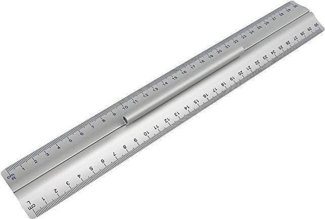 Actual product image Wedo Aluminium ruler with handle (30 cm)