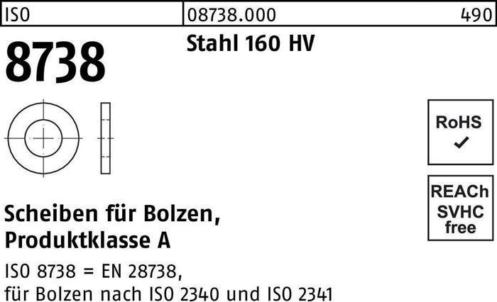 Productafbeelding Sluitring ISO 8738 f.Bout 12 Staal 160 HV