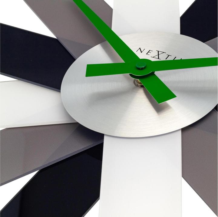 Image du produit Nextime Horloge murale Plexi Ø 40 cm, gris/noir/blanc (40 cm)