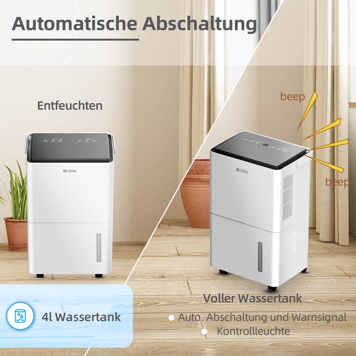 Actual product image Be Cool BC30LEF2301 Luftentfeuchter 25m² 600W 30 l/Tag Weiss, Grau (25 m², 30 l/24h)