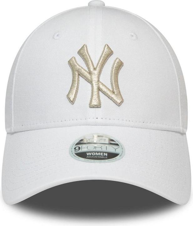 Actual product image New Era 9Forty Ladies Cap - Metallic New York Yankees White