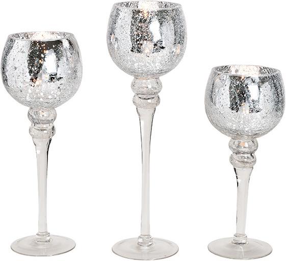 Image du produit G. Wurm Set de lanternes calice craquant argent 30, 35, 40 (3 x)