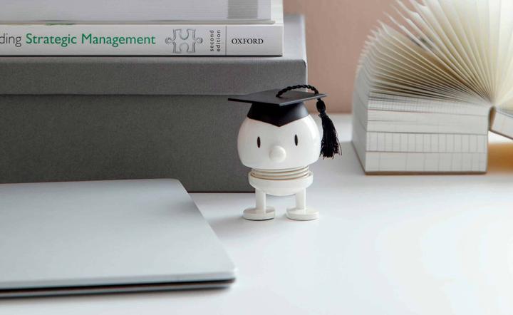 Actual product image Hoptimist Bimble IQ S 7.2 cm Stand-up, White/Black (Ø 5 x 7.5 cm)